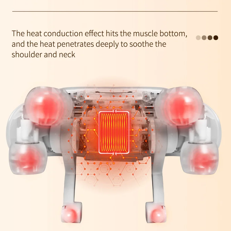 Neck massager with heat shiatsu neck and back massager with soothing heat