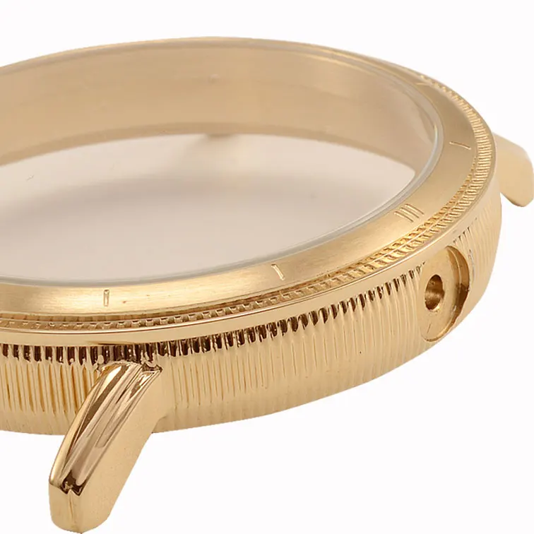 IP Electroplated Watch Parts Etched Roman Dial Stainless Steel Case CNC Finishing Fits Swiss Caliber 763