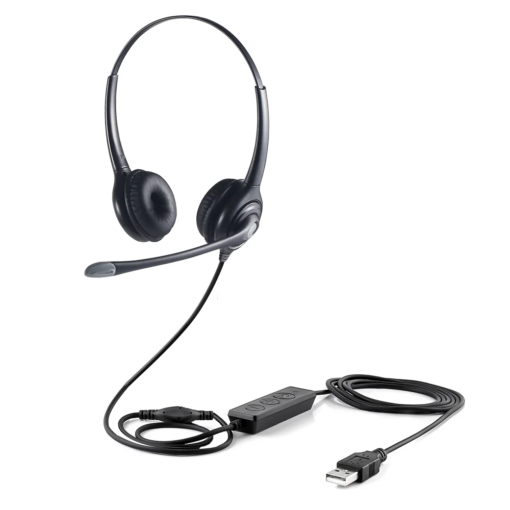 
Cheeta Headphones Call Center Office USB Headset Call Center Noise Canceling Telephone Headset 