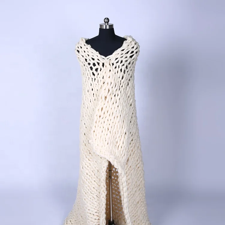 2021 shawl manufacturer thick heavy chunky knit yarn ladies scarves shawls