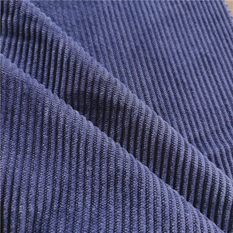 Warp knit 100% Polyester Knitted Velour Stripe 8 Wale Corduroy Velvet Wholesale Fabric For Clothes