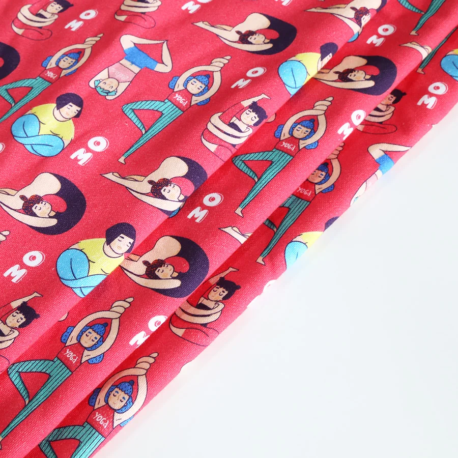 Hot sale custom digital printing on cotton french terry spandex fabric