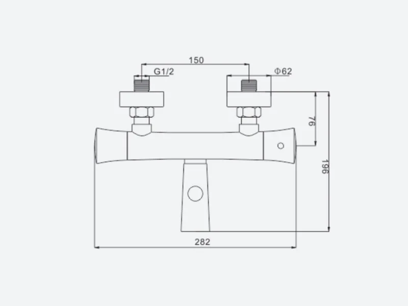 GYH4600 Modern Design Bathroom Accessory Shower&Bath Mixer Dual Handle Control Water Tap Thermostatic Faucet