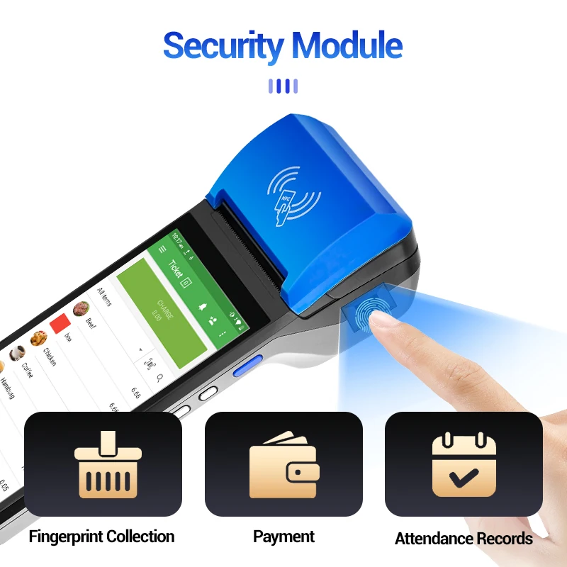 FYJ-F1 5.5 inch 3GB RAM+16GB ROM Pos Terminal Machine Smart Android 13 Payment Pos System With 58mm Thermal Printer