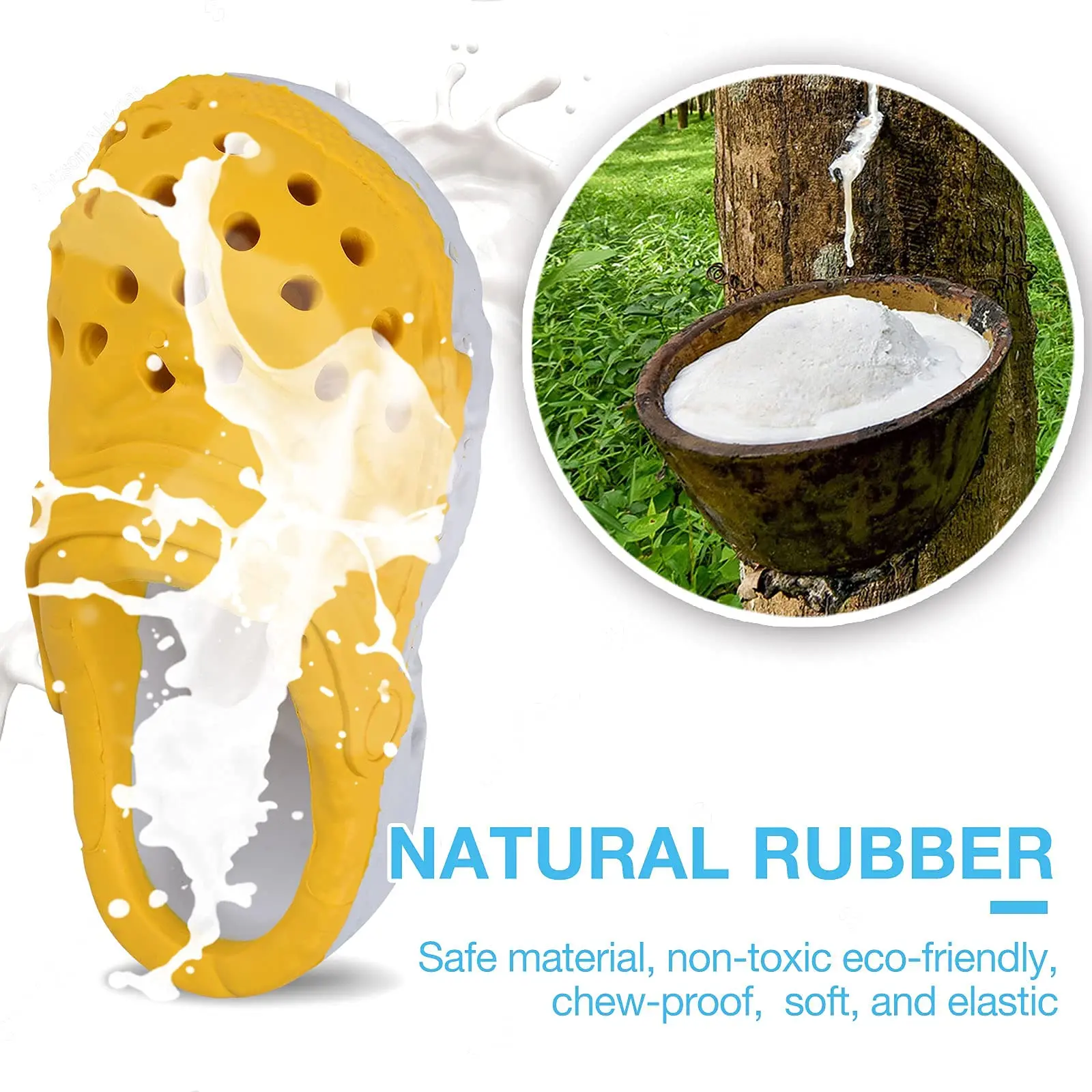 Eco Friendly Materials Slippers Shape Super Indestructible Bite Resistant Food Grade Natural Rubber Pet Dog Chew Toys