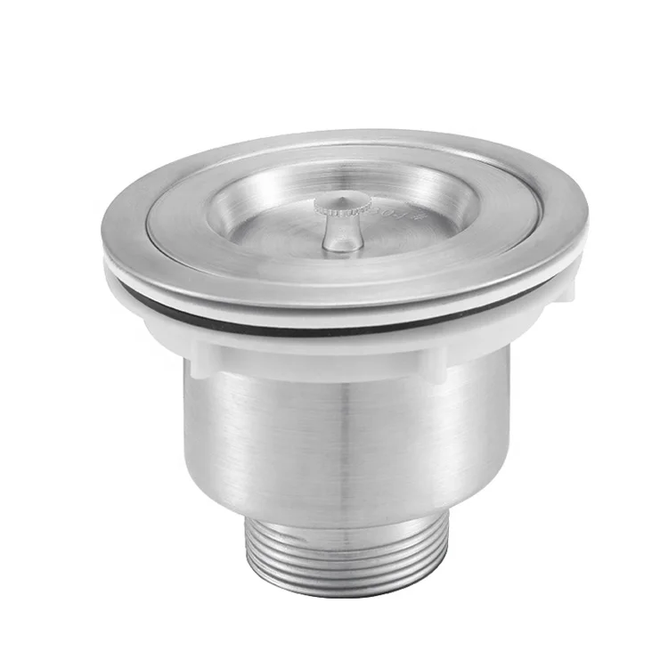 Rust Free SUS 304 Stainless Steel Kitchen Sink Drain with Strainer Basket and Cover Lid