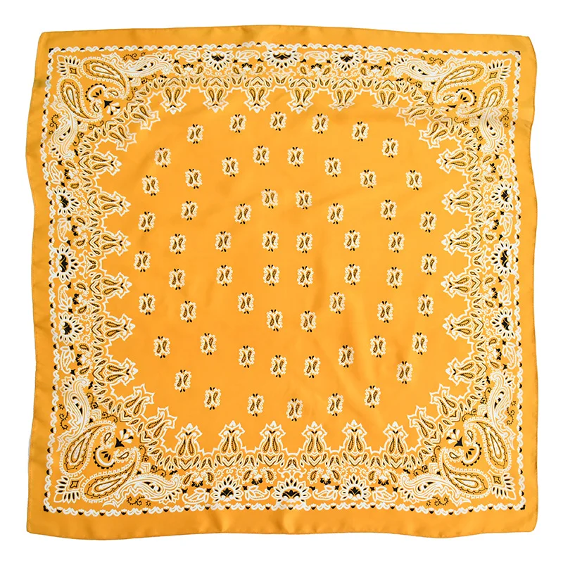 Cross-border new arrival printed square scarf ribbon70*70cmElegant small scarf satin vintage paisley silk scarf set System