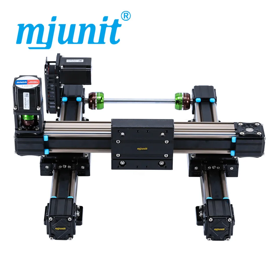 mjunit synchronous belt module linear rail sliding guideway manipulator with customized XY axis gantry for reciprocating glue