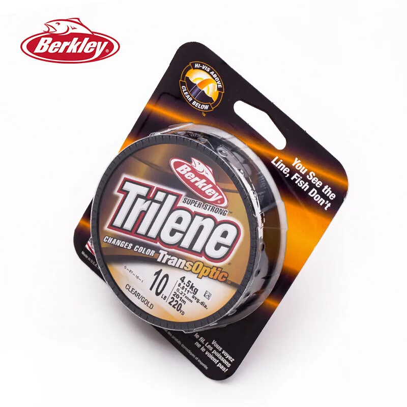 100% Original Berkley TRILRNE TRANSOPTIC 201m Braided Wire Nylon Material Multifilament spinning  Fishing Line