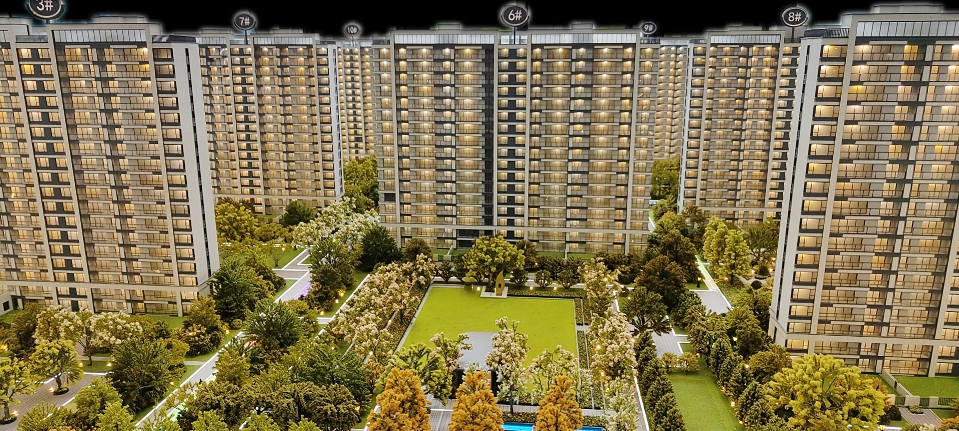 Customizable high quality urban planning construction model architectural building scale model