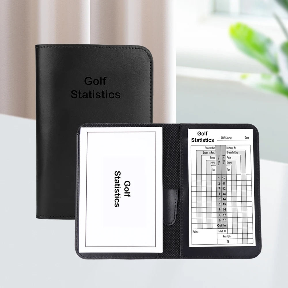 Stationery Supplies Custom Leather Golf Score Book Memo Pads PVC voltage forming document set custom logo new cross-border bag