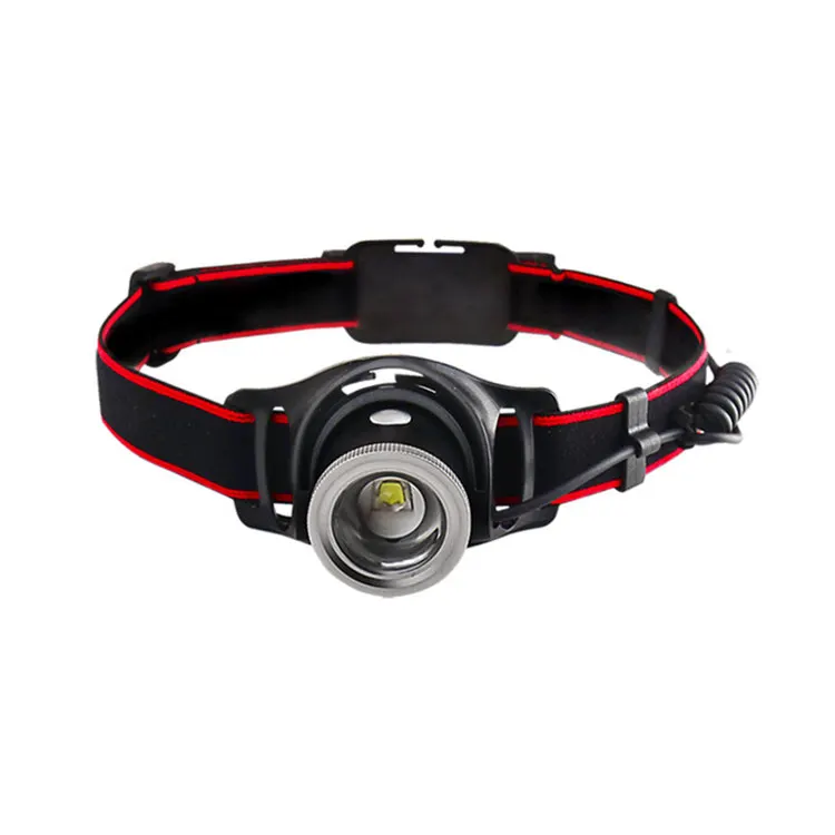 USB Rechargeable 600 Lumen Zoomable Running Headlamp IP65 Outdoor Waterproof Safety Search Rescue Hunting Red Warning Rear Light