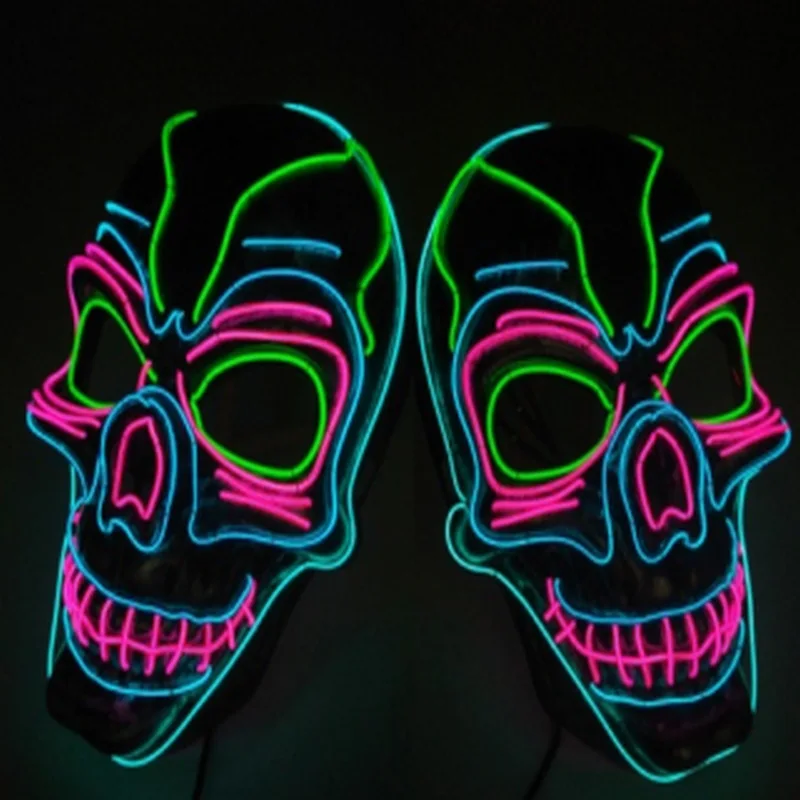 Wholesale Halloween Party Glowing Masks Cosplay Ghosts Headsets Terrifying Practical Joke Masks
