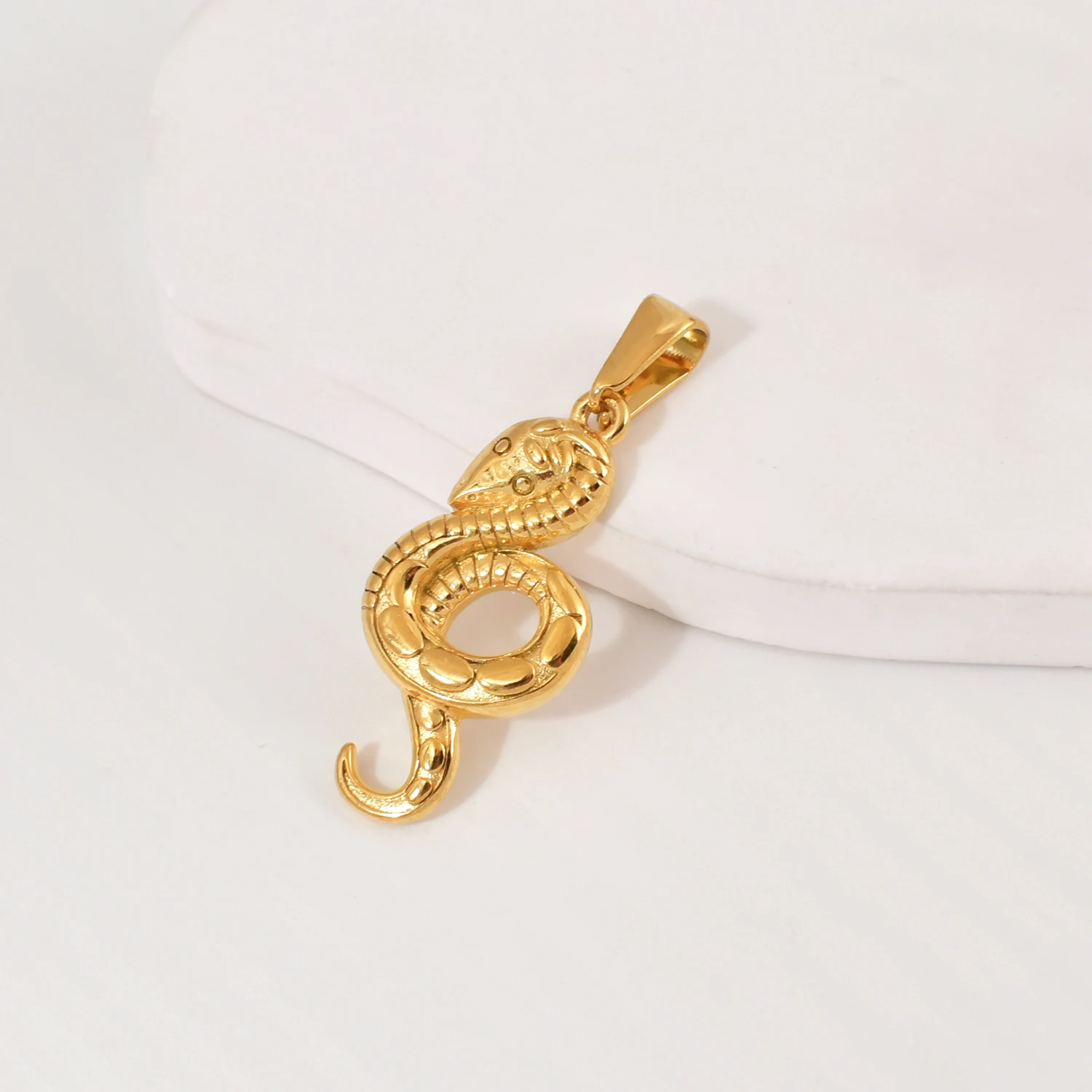 Tarnish Free Prayer Hand Jesus Snake Compass Anchor Pendant Christian Jewelry Stainless Steel Gold Charms for Jewelry Making