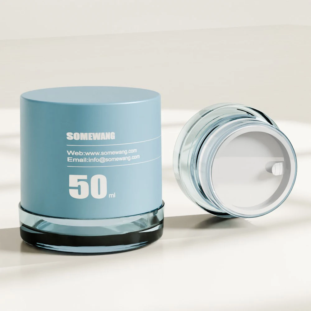 Acrylic Jar Cosmetic Container Empty Skin Care Jar with Lids Round Shape Plastic Custom Color 15ml Cosmetic Packaging Customized