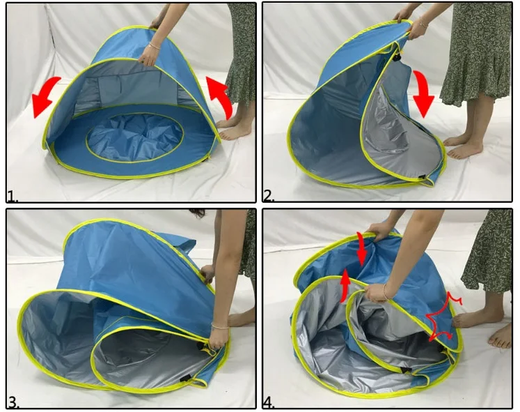 High Quality Outdoor Garden Backyard Kids Play Sun Shelter Quick Pop-Up Baby Beach Tent