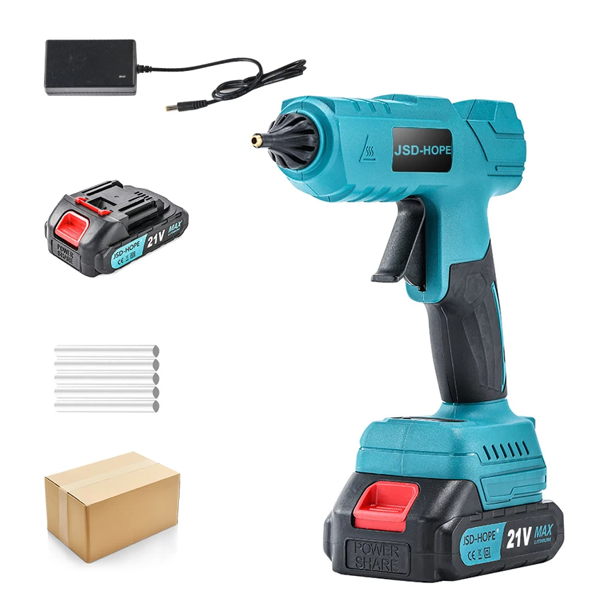 21V Blue Hot Melt Glue Machine Premium Hot-Melt Glue Gun Industry Use  hot melt with one glue sticks industry grade