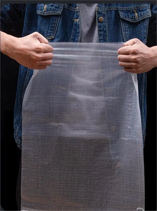 15kg 25kg 50kg 100kg White transparent Color Polypropylene Pp Woven Sack Bags For Grains Rice Flour