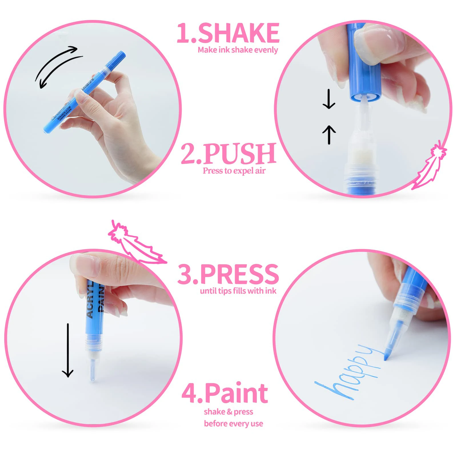 Fabric Marker Pen Permanent Textile Drawing Pens Custom Logo Fabric Marker