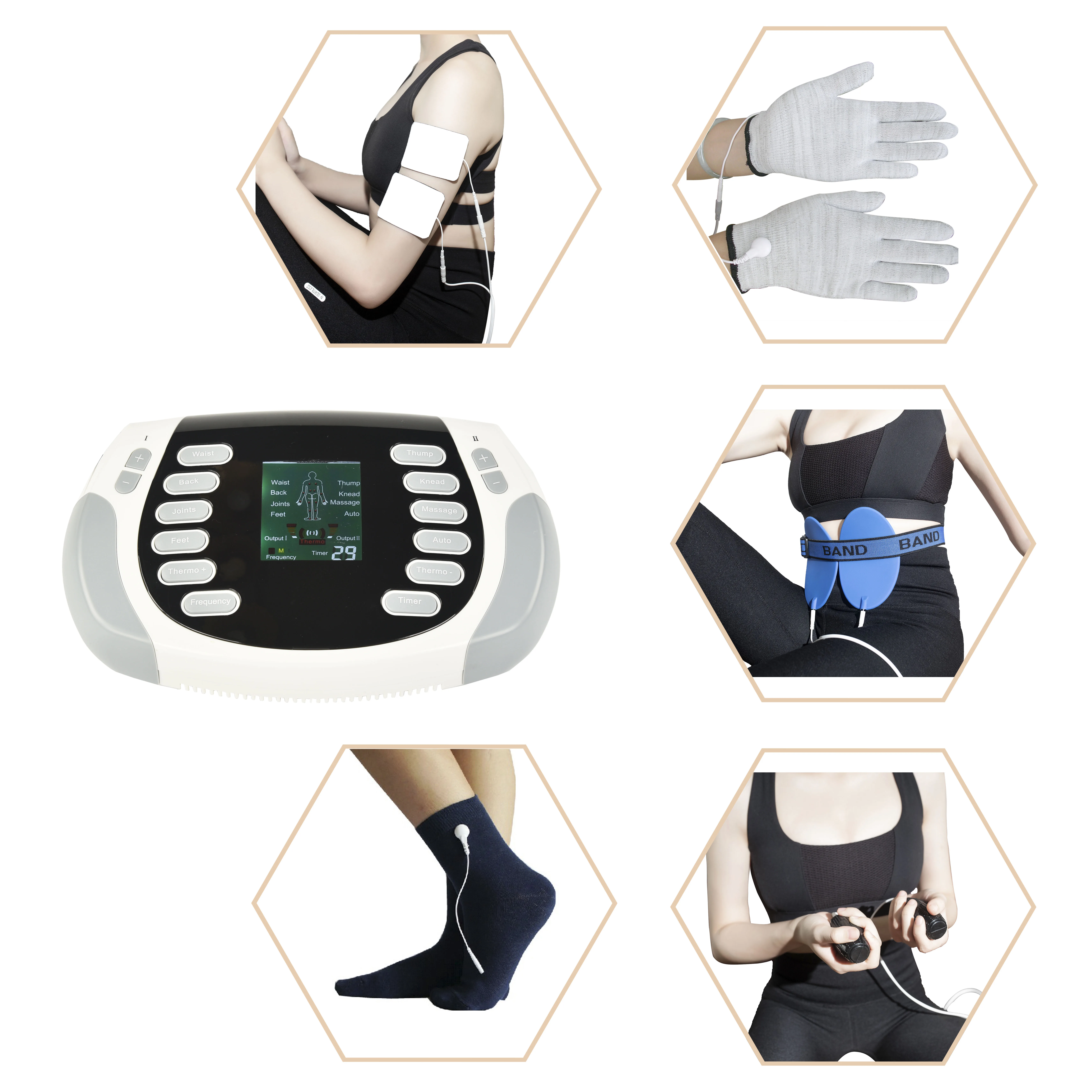 New Arrivals Mini Smart Relief Electronic Pulse Massager with Four Channels Output Tens Acupuncture Therapy Machine Massager