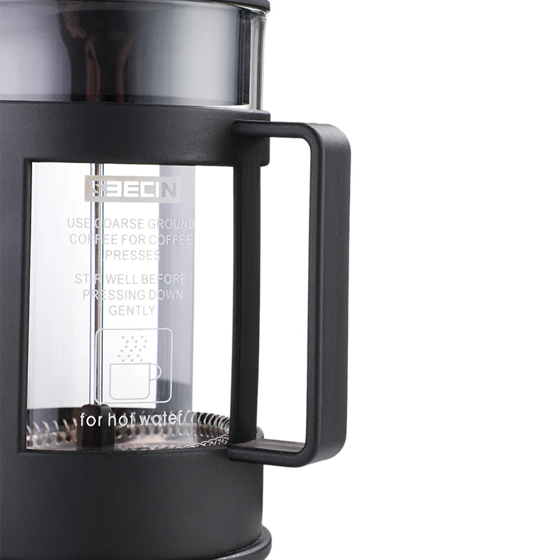 304 Stainless Steel Household High Borosilicate Glass Plastic French Press Tea Maker Coffee Maker