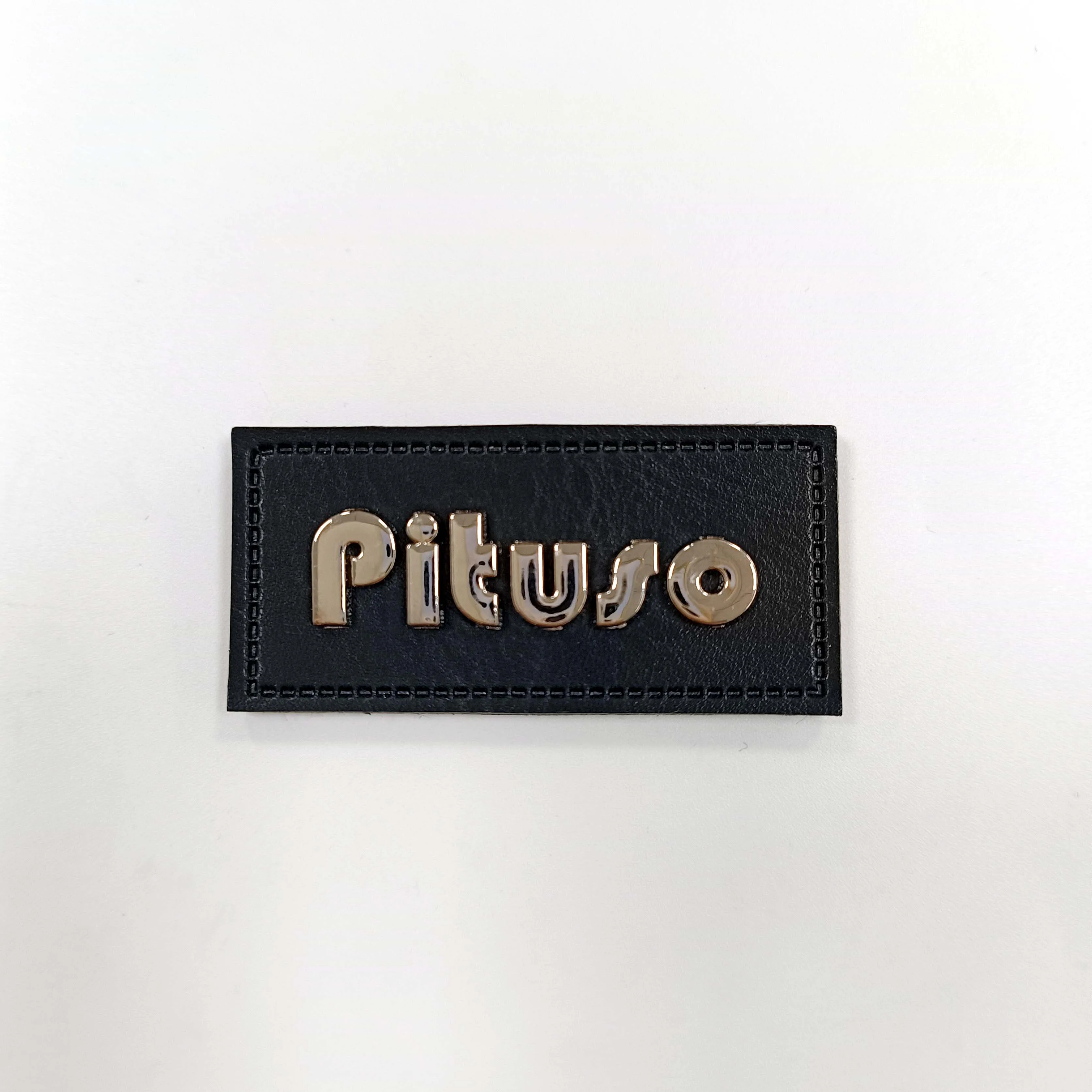 Factory price customized metal leather badge embossed metal leather patch