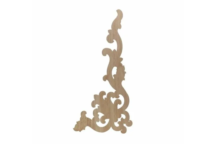 Maderotherapy Wood Carving Square Flower Pieces Decal Roman Column Toe Door Table Decoration Wood Solid Carving Ornamental Onlay