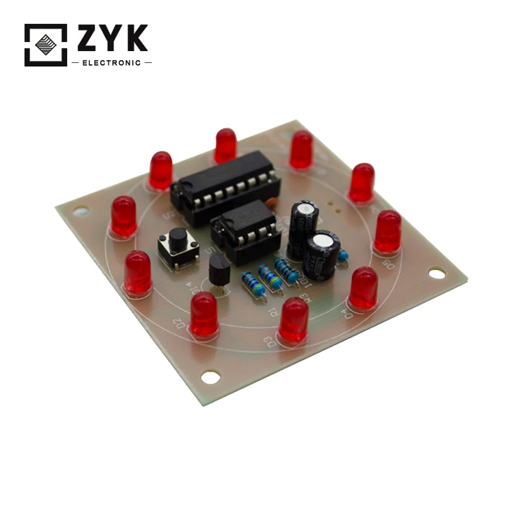 High Quality DIY Electronic LED Flashing Wheel of Fortune Kit Factory Wholesale Price