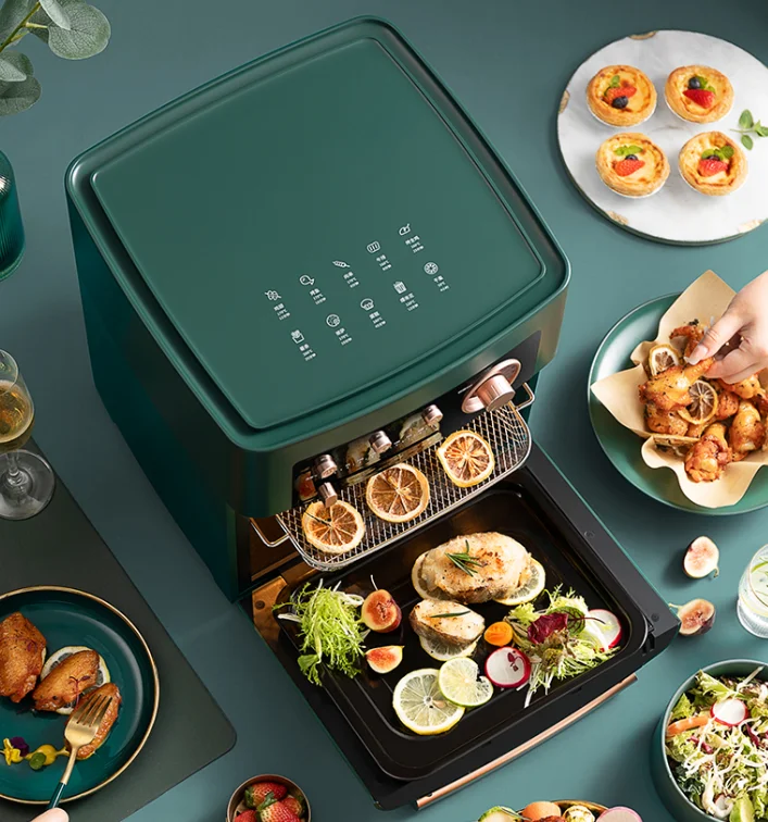 11 in 1 Commercial 15L Large Capacity Multi-function Super Hot Air Heated Air Flyer CNC Oil-free Air Fryer