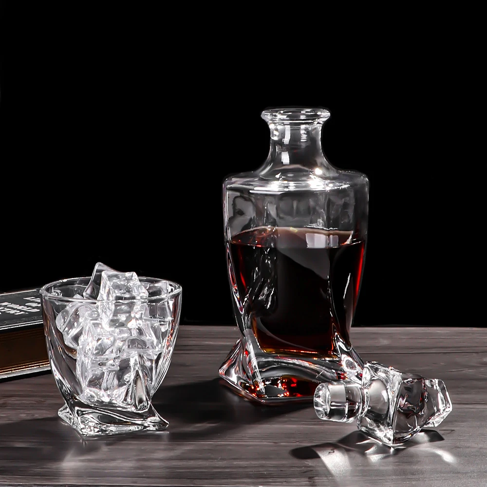 Best selling Shaped Whisky Glass Bottle Glassware Whiskey Glass sets
