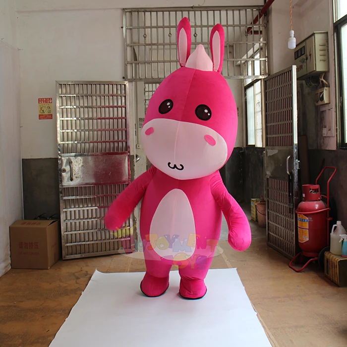 Adult Walking  Rabbit Hare Mascot Costume Cartoon Bunny Suit