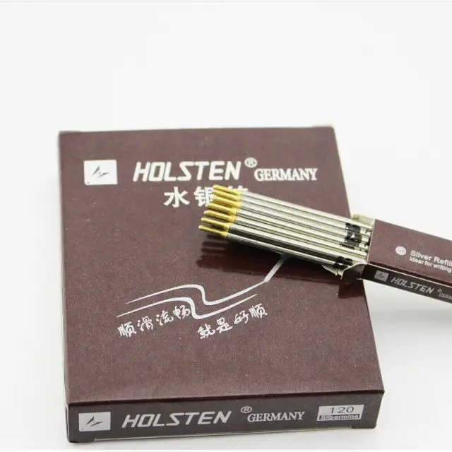 Серебряная ручка Holsten Germany металлическая трубка для маркировки кожи