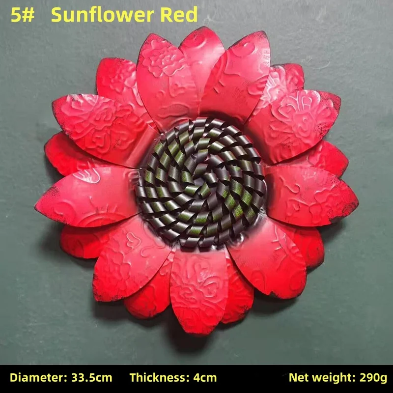 wholesale American Garden Entrance Wall Hanging Outdoor Iron Flower Creative Home Wall Decor Sunflower Kindergarten Decoration