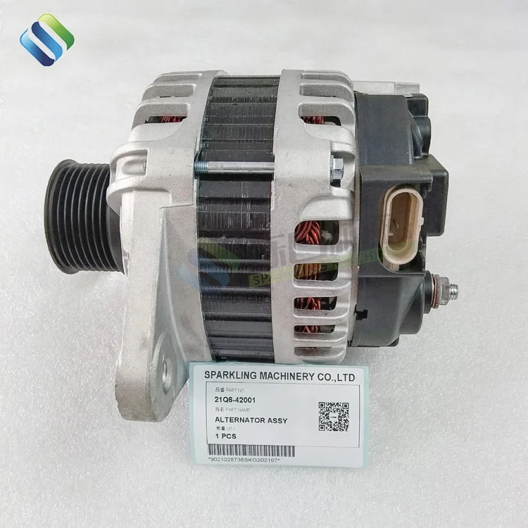 21Q6-42001 генератора R140LC-7 R140W9 R210LC7 генератор в сборе для Экскаватора Запасные Части