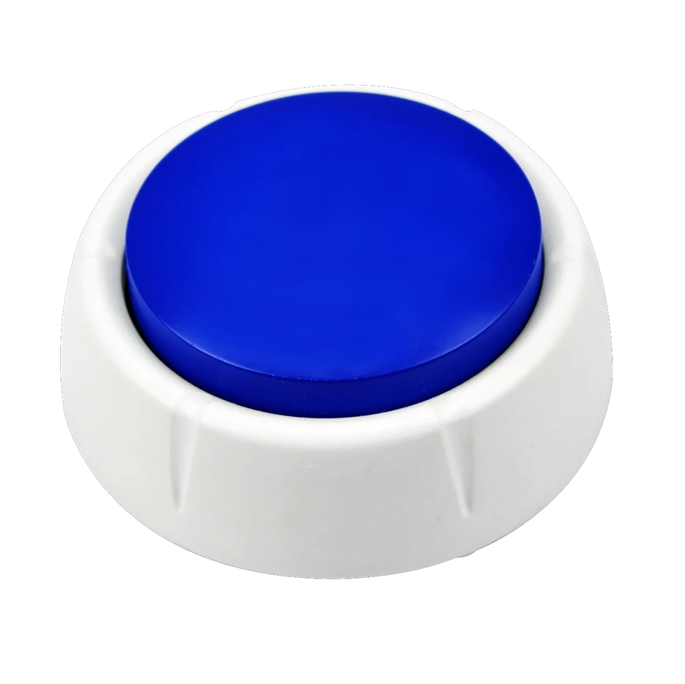 Custom Factory Supply Funny Game Multi-color Recordable buzzer sound animal voice box push button for dog training