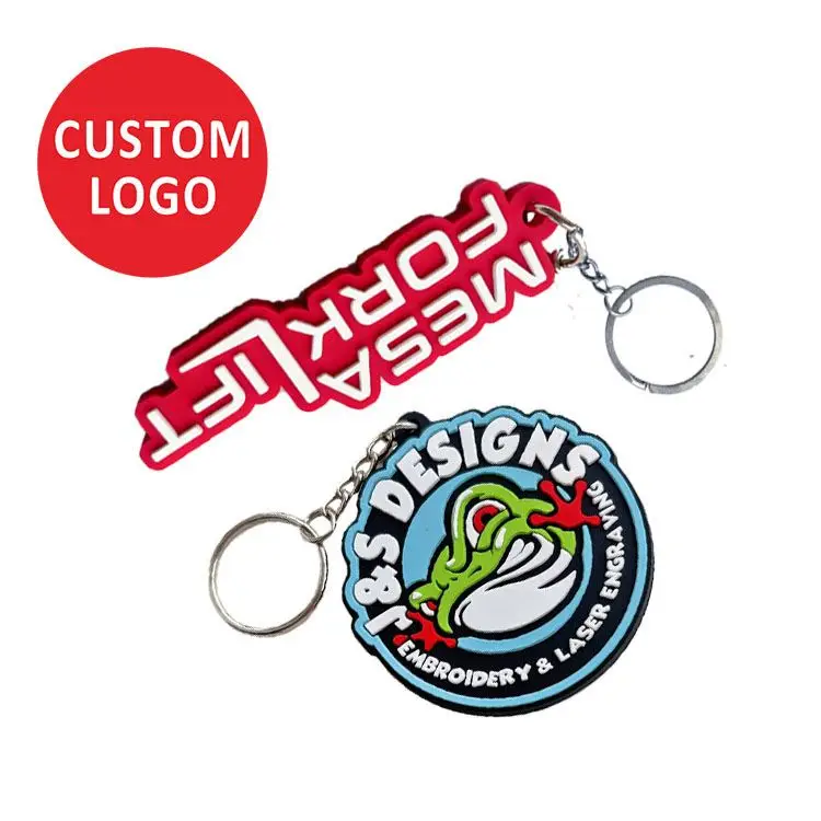 Custom Design Custom Logo Keyring 2024 Custom High Quality Football Rubber Keychain For Company