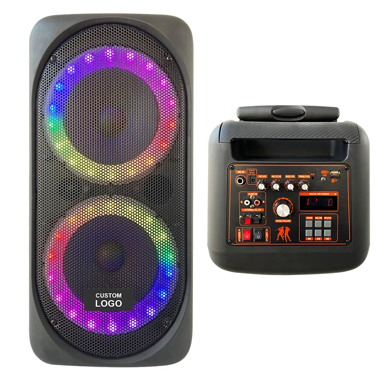 Powered outdoor party Speaker portable smart speakers Bluetooth karaoke with Mic bass trolley home theater sound system speaker
