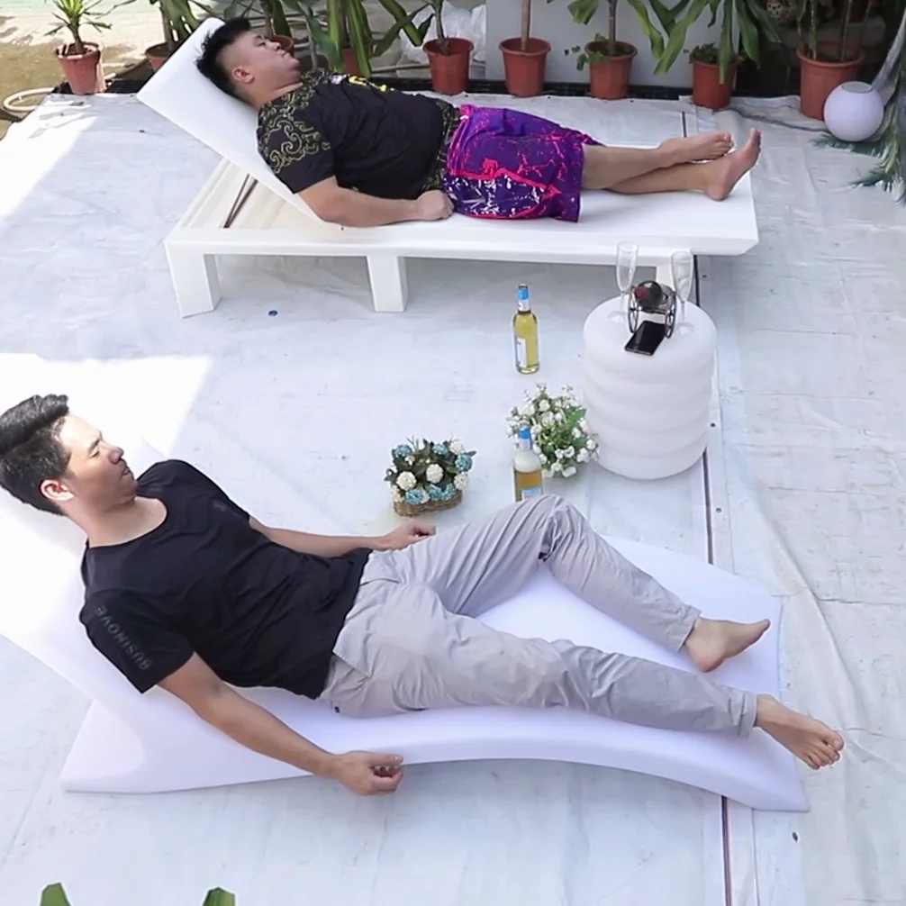 High quality Outdoor furniture poolside sunbed outdoor chaise lounge Anti-UV sun lounge chair for pool