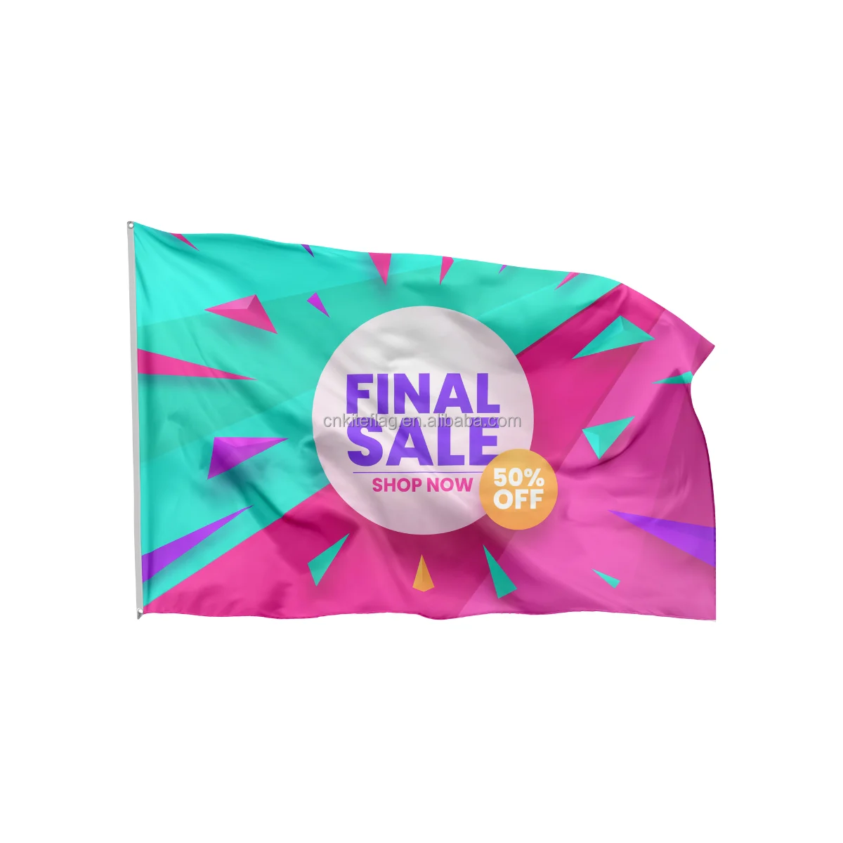 Custom Printing LOGO Flag Sports Flag wooden stick 20x30 promo flags