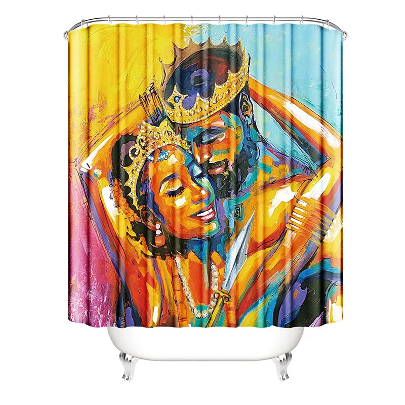 Пользовательский спрос полиэстер водонепроницаемый ванная комната 3D занавеска для душа комплекты с ковры с принтом оптовая продажа на заказ 4 шт. занавесок для душа