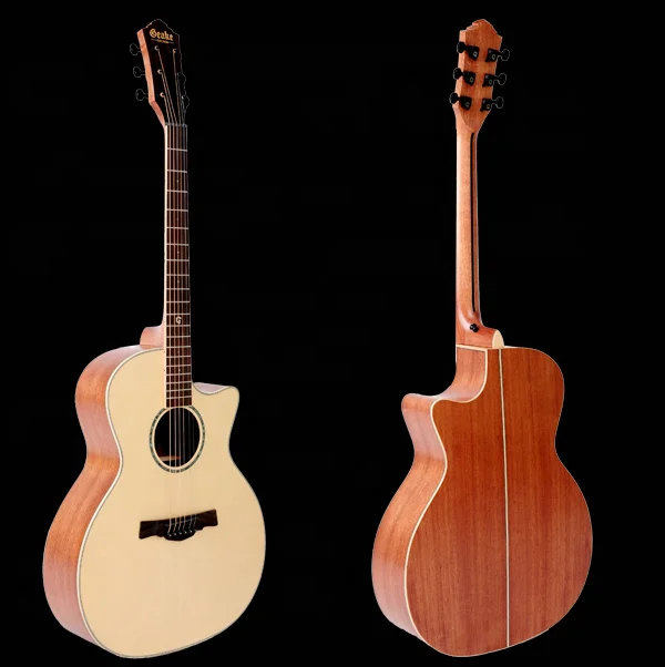 Geake G-201A 40 inch  handmade top solid spruce acoustic guitar