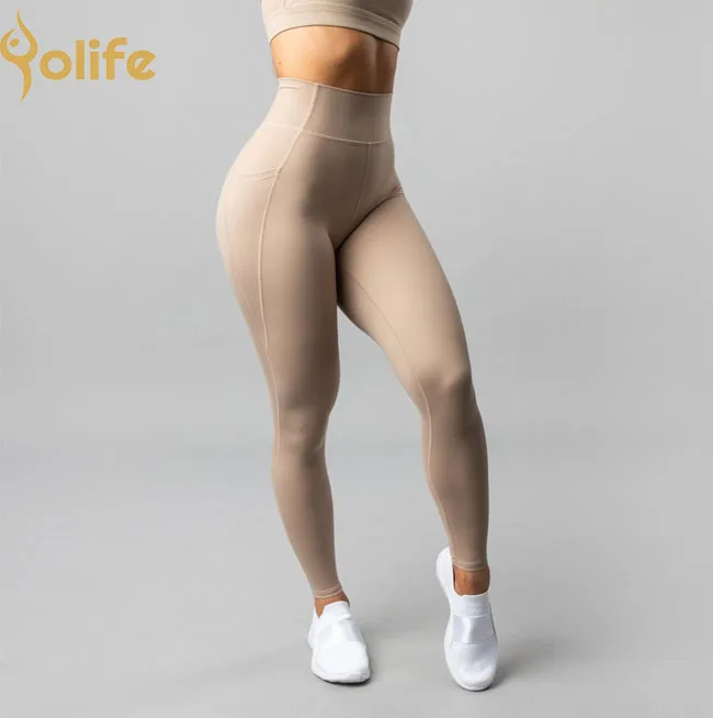 High Waisted Softest Fitness Yoga Pants Stretchy Sweat Wicking Tights Women Gym Leggings With Side Phone Pocket