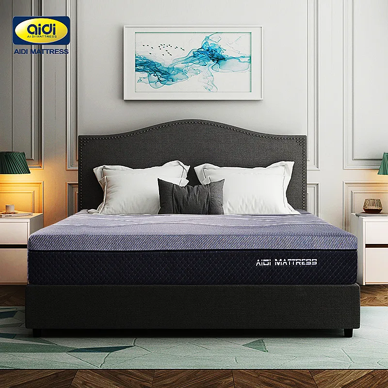 AIDI Healthy Sleep Graphene Material Mattress King Queen Size Hotel Pillow Top Latex Foam Spring For Bed Mattress Sets In A Box