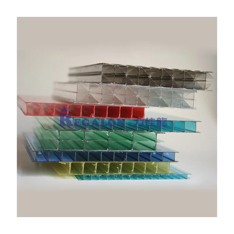Sun Resistance 4mm hollow plastic twinwall polycarbonate panel prices for skylight roof window