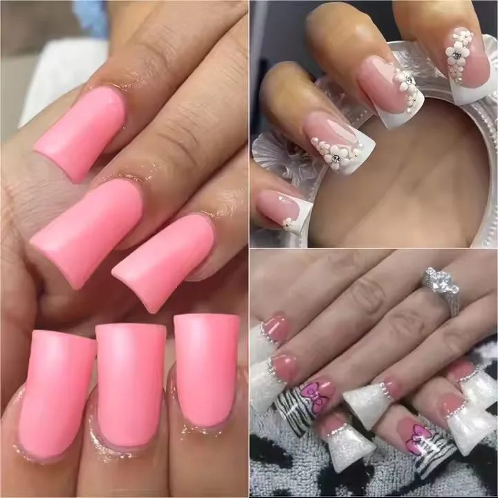 Destly 504/Bag Beauty ABS Nail Products Duck Beak Design Half Cover for Fingers Middle Nail Special Application