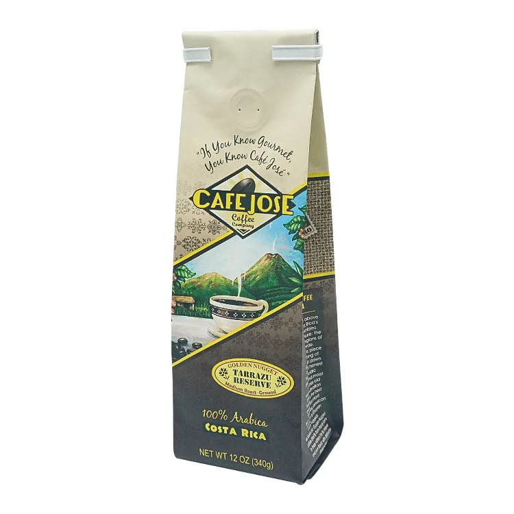 Custom Coffee Recyclable Plastic Packaging Bags with Valve and Zipper