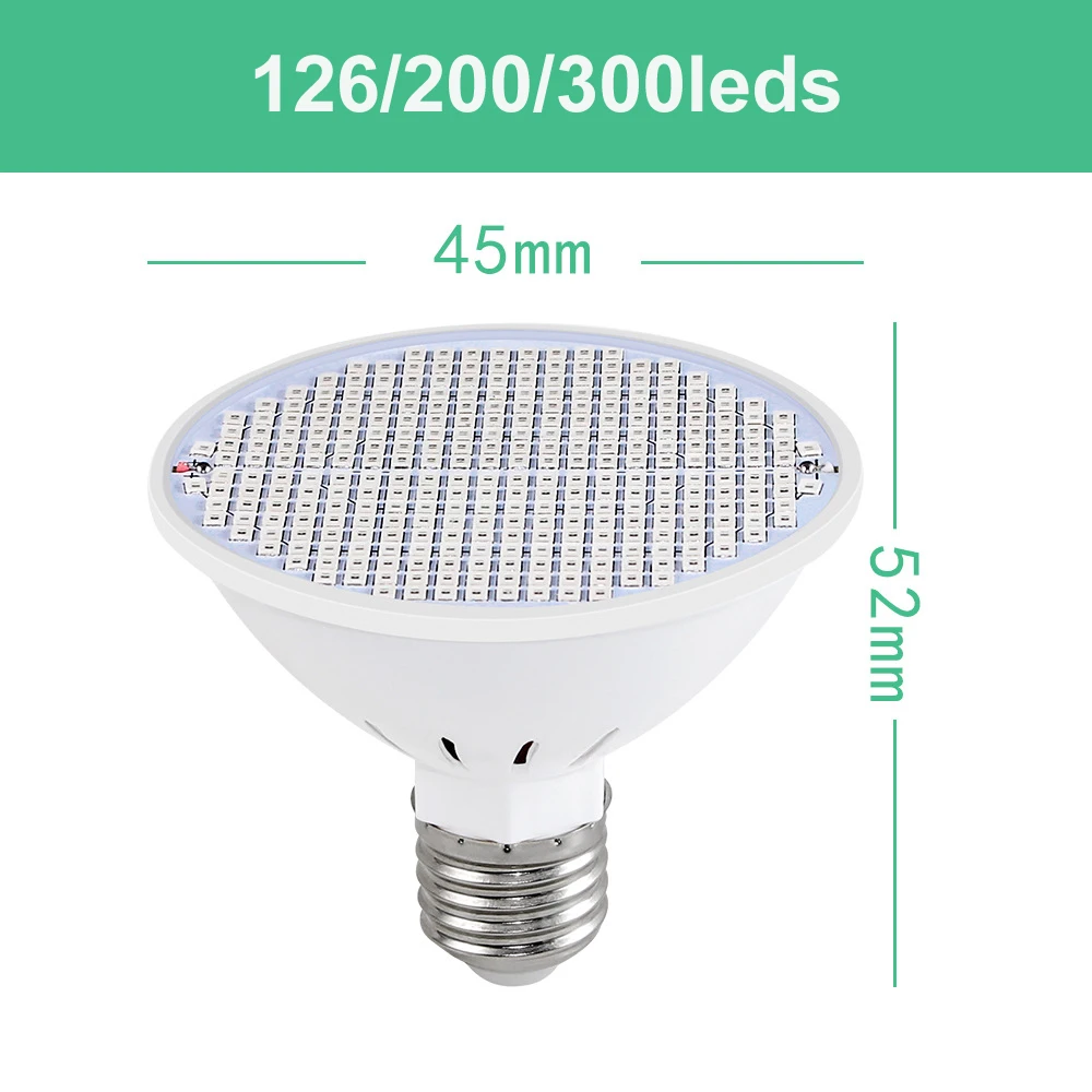 Led Grow Light Bulb Full Spectrum Plant Light Bulb 220V E27 Grow Plant Lamp for Hydroponic Garden Succulent Veg Flower Vegetable