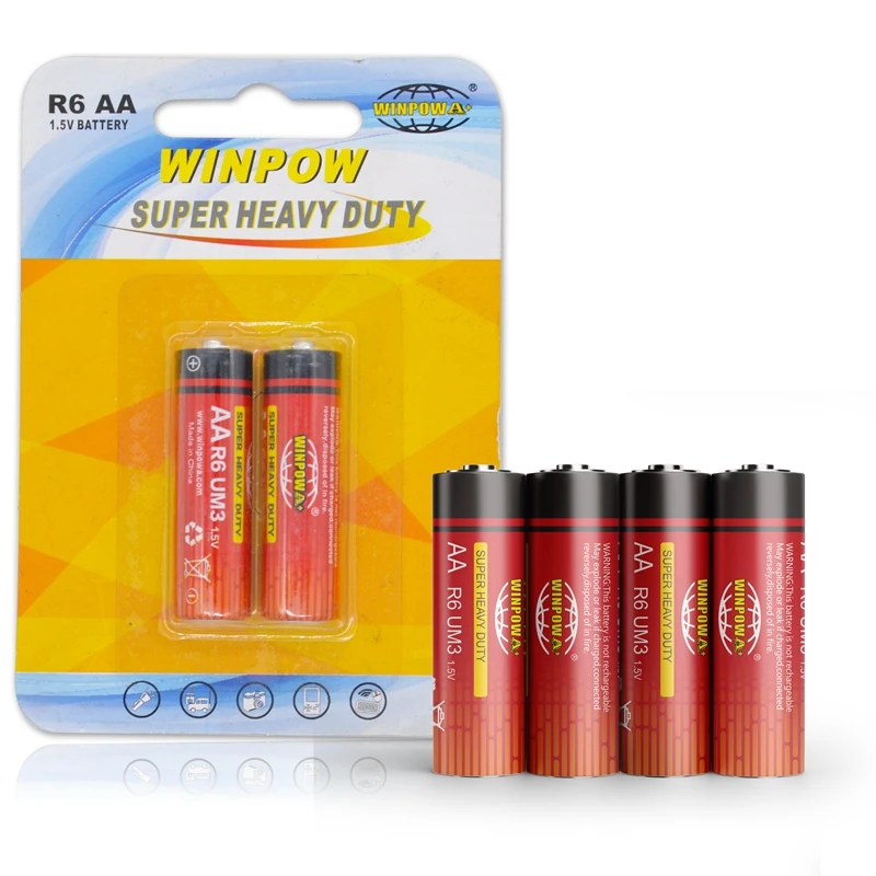 1.5V Carbon Zinc R6 AA Dry Battery For Remote Control