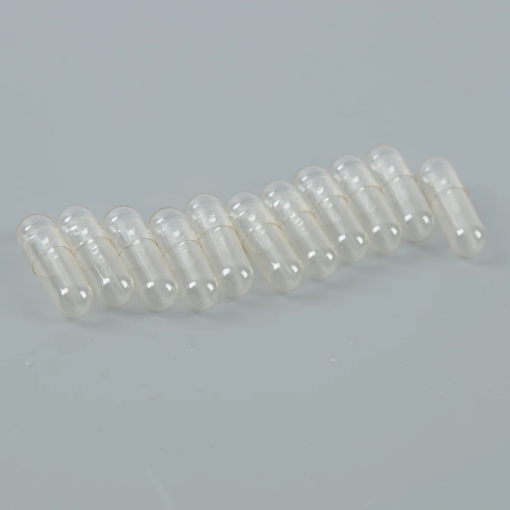 Transparent separated empty gelatin hard empty capsules size 00