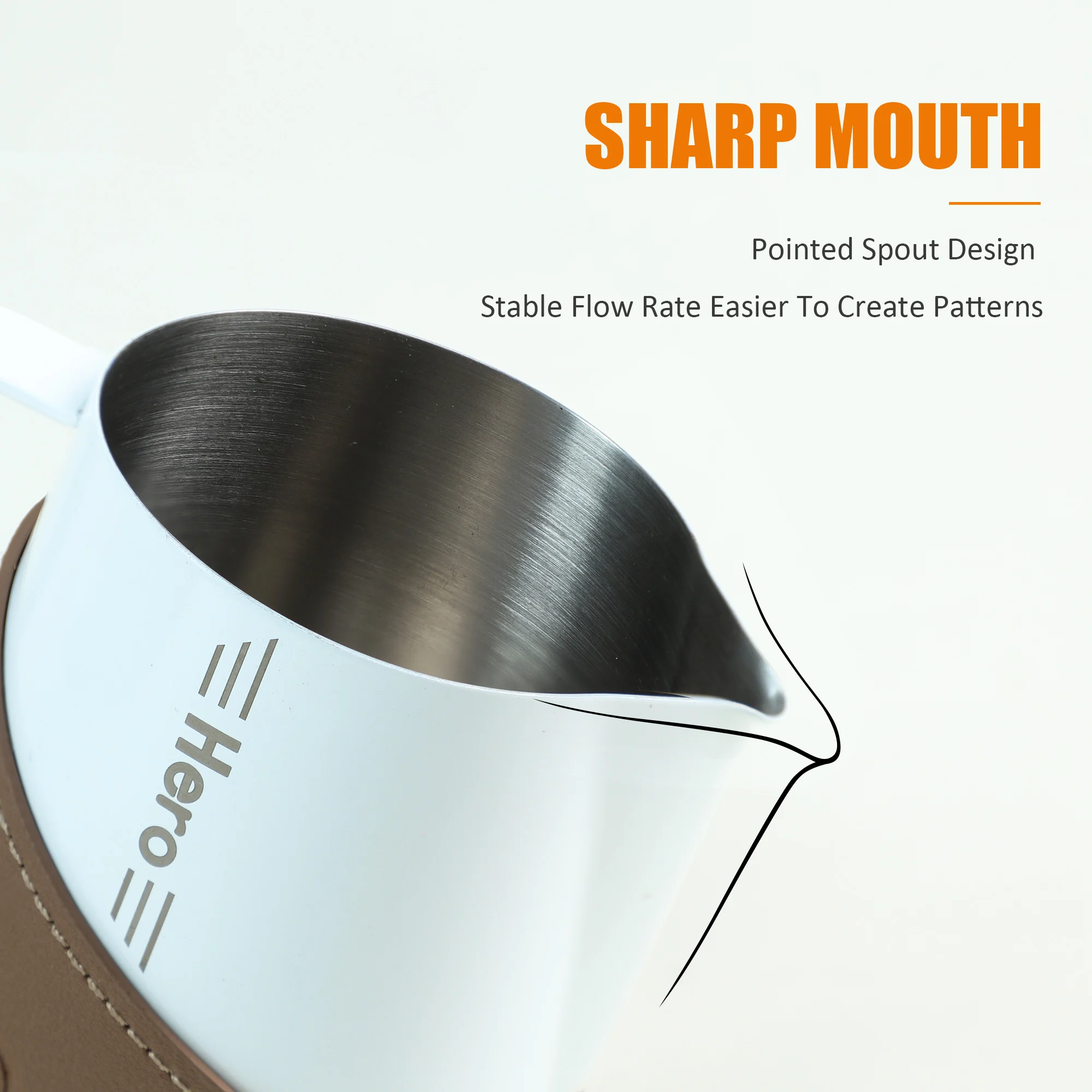 zeroHero steaming coffee frothing pitcher milk pitcher 600ml